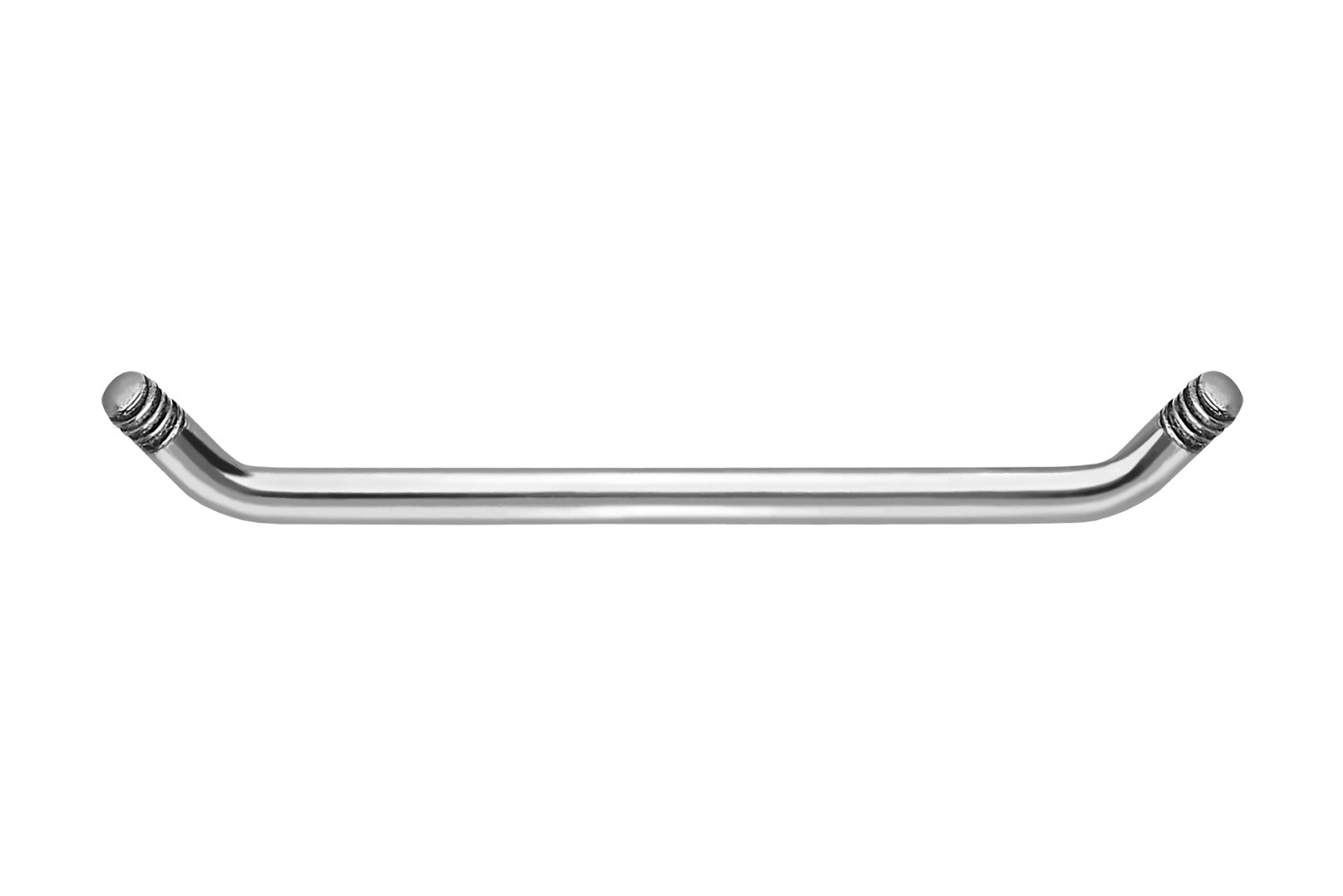 Titan Surface Barbell Piercing (45 Grad) 1,6 x 2,5 mm ohne Kugeln ++SALE++